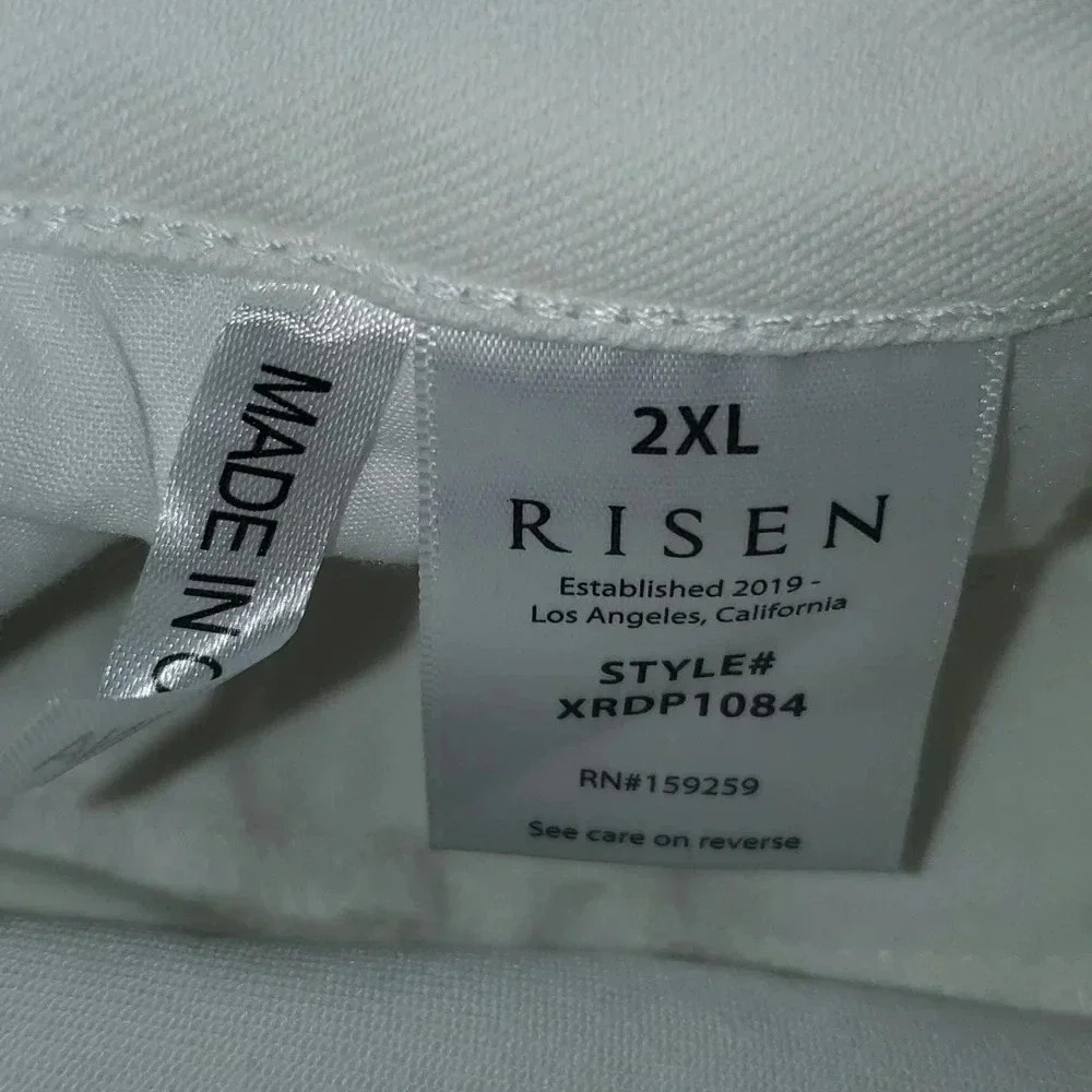 Risen Non-Distressed Classic White Skinny Jeans Size 2XL NWT - Picture 12 of 13